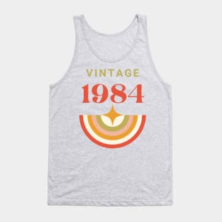 Vintage 1984  Retro Star and Rainbow Graphic Tank Top